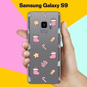 Силиконовый чехол на Samsung Galaxy S9 Узор новогодний / для Самсунг Галакси С9