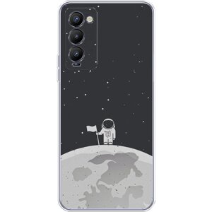 Силиконовый чехол на Tecno Camon 18T / Техно Камон 18T Первый на Луне