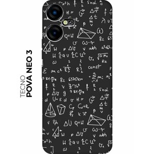 Силиконовый чехол на Tecno Pova Neo 3 / Техно Пова Нео 3 с рисунком "Formula" Soft Touch черный
