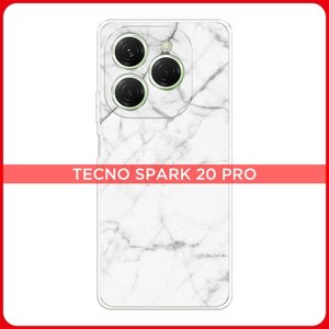 Силиконовый чехол на Tecno Spark 20 Pro/20S Pro / Текно Спарк 20 Про/20S Про Светлый мрамор