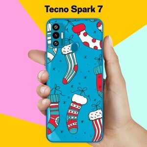 Силиконовый чехол на Tecno Spark 7 Носки / для Техно Спарк 7