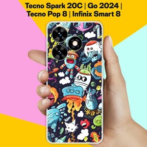 Силиконовый чехол на Tecno Spark Go 2024 / Tecno Spark 20C / Tecno Pop 8 / Infinix Smart 8 Пак / для Техно Спарк Го 2024 / Техно Спарк 20Ц / Техно Поп 8 / Инфиникс Смарт 8