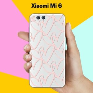 Силиконовый чехол на Xiaomi Mi 6 Розовые сердца / для Ми 6