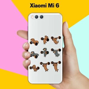 Силиконовый чехол на Xiaomi Mi 6 Спортивные таксы / для Ми 6