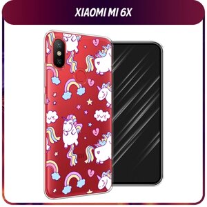 Силиконовый чехол на Xiaomi Mi 6X/A2 / Сяоми Mi 6X/A2 "Sweet unicorns dreams", прозрачный