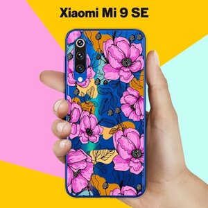 Силиконовый чехол на Xiaomi Mi 9 SE Фиолетовые цветы / для Сяоми Ми 9 СЕ