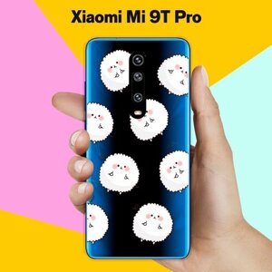 Силиконовый чехол на Xiaomi Mi 9T Pro Белые ежики / для Сяоми Ми 9Т Про