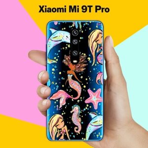 Силиконовый чехол на Xiaomi Mi 9T Pro Дельфин и русалка / для Сяоми Ми 9Т Про