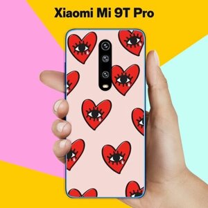 Силиконовый чехол на Xiaomi Mi 9T Pro Сердца / для Сяоми Ми 9Т Про