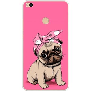 Силиконовый чехол на Xiaomi Mi Max 2 / Сяоми Ми Макс 2 Dog Pin-Up