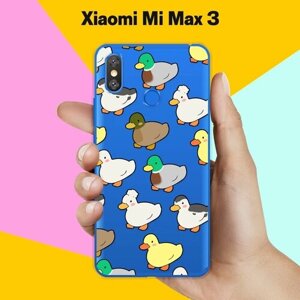 Силиконовый чехол на Xiaomi Mi Max 3 Утки / для Сяоми Ми Макс 3