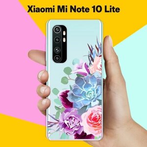 Силиконовый чехол на Xiaomi Mi Note 10 Lite Цветы 10 / для Сяоми Ми Ноут 10 Лайт