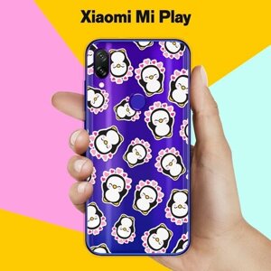 Силиконовый чехол на Xiaomi Mi Play Пингвины / для Сяоми Ми Плей