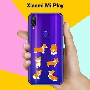 Силиконовый чехол на Xiaomi Mi Play Ракурсы корги / для Сяоми Ми Плей