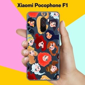 Силиконовый чехол на Xiaomi Pocophone F1 Принцессы / для Сяоми Покофон Ф1