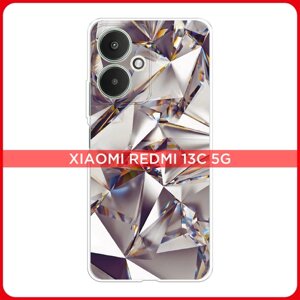 Силиконовый чехол на Xiaomi Redmi 13C 5G/13R 5G/Poco M6 5G / Сяоми Редми 13C 5G/13R 5G/Поко М6 5G Бриллианты