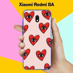 Силиконовый чехол на Xiaomi Redmi 8A Сердца / для Сяоми Редми 8А