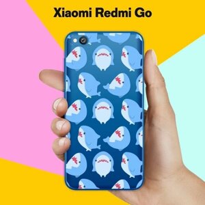 Силиконовый чехол на Xiaomi Redmi Go Акулы / для Сяоми Редми го