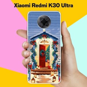 Силиконовый чехол на Xiaomi Redmi K30 Ultra Новогодняя дверь / для Сяоми Редми К30 Ультра