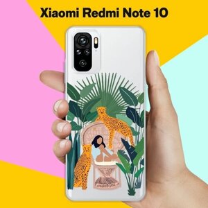 Силиконовый чехол на Xiaomi Redmi Note 10 2 тигра / для Сяоми Редми Ноут 10