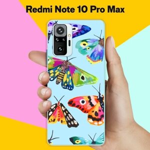 Силиконовый чехол на Xiaomi Redmi Note 10 Pro Max Бабочки 13 / для Сяоми Редми Ноут 10 Про Макс