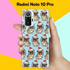 Силиконовый чехол на Xiaomi Redmi Note 10 Pro Мопсы / для Сяоми Редми Ноут 10 Про