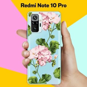 Силиконовый чехол на Xiaomi Redmi Note 10 Pro Пионы / для Сяоми Редми Ноут 10 Про