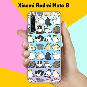 Силиконовый чехол на Xiaomi Redmi Note 8 Коты / для Сяоми Редми Ноут 8