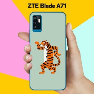 Силиконовый чехол на ZTE Blade A71 Тигр / для ЗТЕ Блейд А71