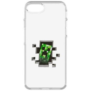 Силиконовый чехол / накладка / бампер Minecraft-Крипер для iPhone 6S