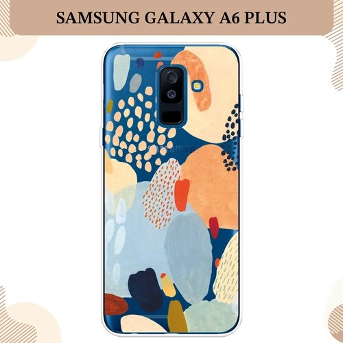Силиконовый чехол "Необычная абстракция" на Samsung Galaxy A6 Plus / Самсунг Галакси A6 Плюс, прозрачный