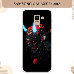 Силиконовый чехол "Неоновый самурай" на Samsung Galaxy J6 2018 / Самсунг Галакси J6