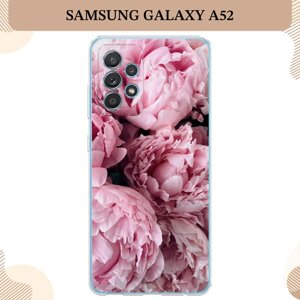Силиконовый чехол "Нежные пионы" на Samsung Galaxy A52/A52s / Самсунг Галакси А52/A52s