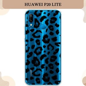 Силиконовый чехол "Окрас леопарда фон" на Huawei P20 Lite / Хуавей P20 Лайт, прозрачный