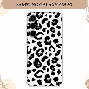Силиконовый чехол "Окрас леопарда фон" на Samsung Galaxy A35 5G / Самсунг Галакси А35 5G, прозрачный