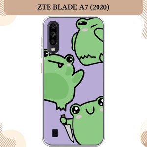 Силиконовый чехол "Опасные лягушата" на ZTE Blade A7 (2020) / ЗТЕ Блэйд A7 2020