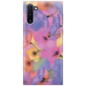 Силиконовый чехол Разгоцветные цветочки на Samsung Galaxy Note 10 / Самсунг Ноут 10