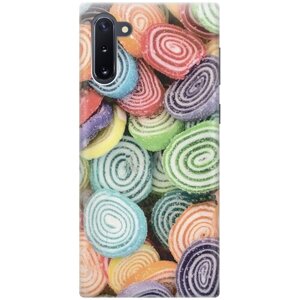 Силиконовый чехол Разноцветные сладости на Samsung Galaxy Note 10 / Самсунг Ноут 10