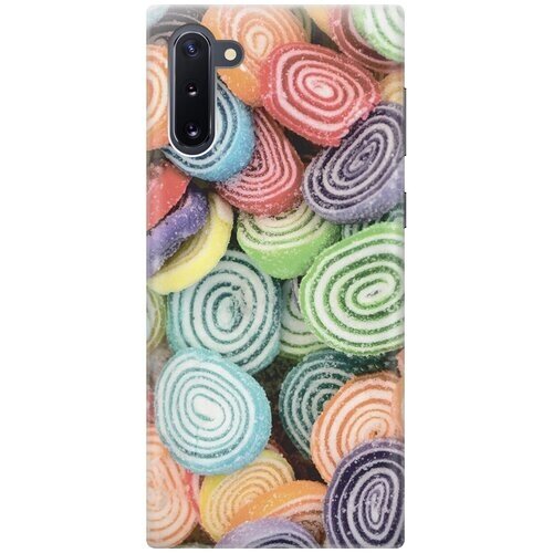 Силиконовый чехол Разноцветные сладости на Samsung Galaxy Note 10 / Самсунг Ноут 10