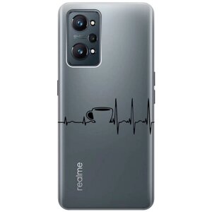 Силиконовый чехол с принтом Coffee Cardiogram для Realme GT Neo 2 / Рилми ГТ Нео 2