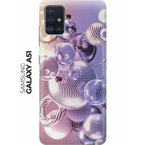 Силиконовый чехол Сиреневые шарики на Samsung Galaxy A51 / Самсунг А51
