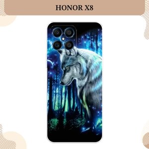 Силиконовый чехол "Сказочный волк" на Honor X8 / Хонор Х8