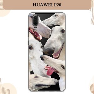 Силиконовый чехол "Собака с длинным носом" на Huawei P20 / Хуавей P20, прозрачный