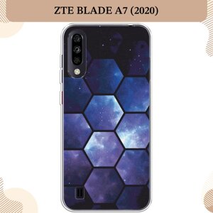 Силиконовый чехол "Соты космос" на ZTE Blade A7 (2020) / ЗТЕ Блэйд A7 2020