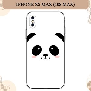 Силиконовый чехол "Улыбка панды" на Apple iPhone XS Max / Айфон XS Max