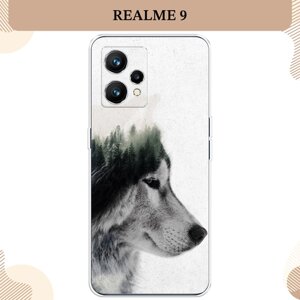 Силиконовый чехол "Волк лес" на Realme 9 4G / Реалми 9 4G