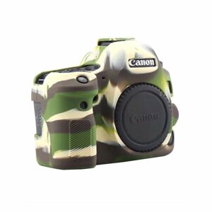 Силиконовый противоударный чехол MyPads для фотоаппарата Canon EOS 6D Mark II ультра-тонкий из мягкого качественного силикона хаки