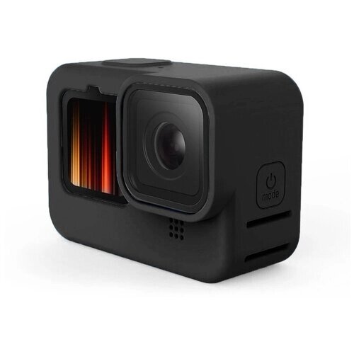 Силиконовый противоударный чехол MyPads для GoPro HERO9 Black Edition ультра-тонкая полимерная из мягкого качественного силикона черный