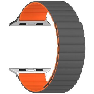 Силиконовый ремешок для Apple Watch 38/40/41 mm LYAMBDA ACRUX DSJ-30-40-GO Grey/Orange