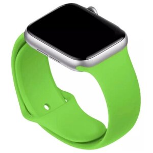 Силиконовый ремешок для Apple Watch 42/44/45 mm, зеленый, размер m/l